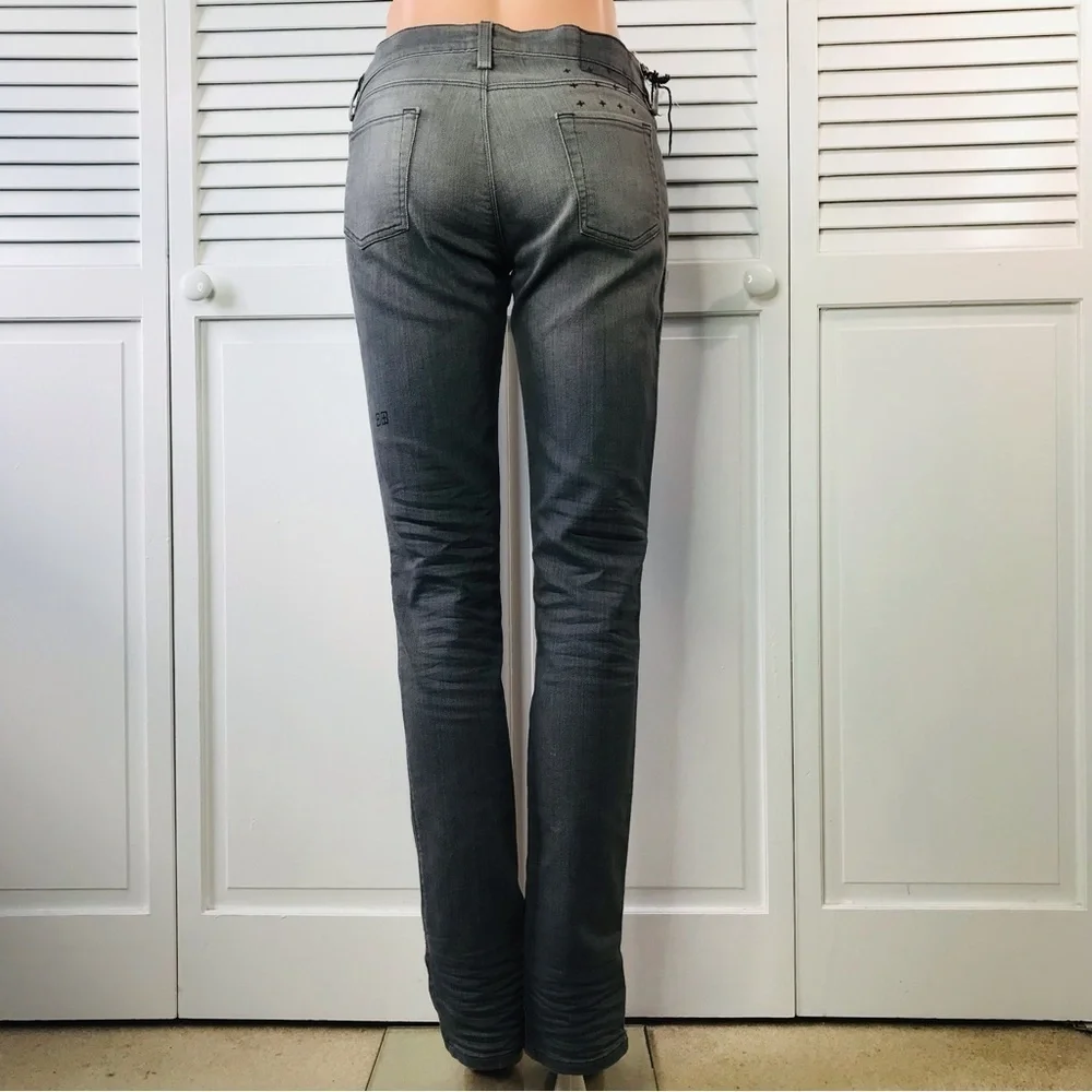 Price is firm New KSUBI Roadie Gray Super Skinny Zip Jeans Size 29